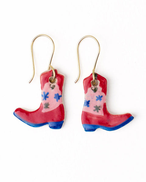 Danielle Ceramic Earrings cowgirl boots