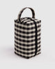 black and cream gingham dopp kit from baggu