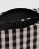 black and cream gingham dopp kit from baggu