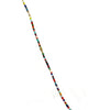 dainty beaded necklace with colorful faceted beads and metallic fish bead 