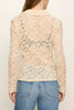 sheer lace button down top in lovely off white