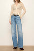 sheer lace button down top in lovely off white