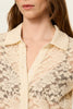 sheer lace button down top in lovely off white