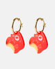 whimsical hoop earrings apple