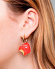 whimsical hoop earrings apple