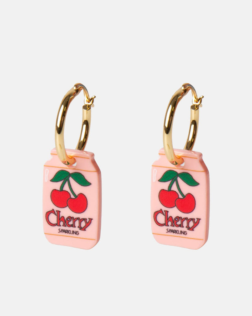 whimsical hoop earrings cherry soda