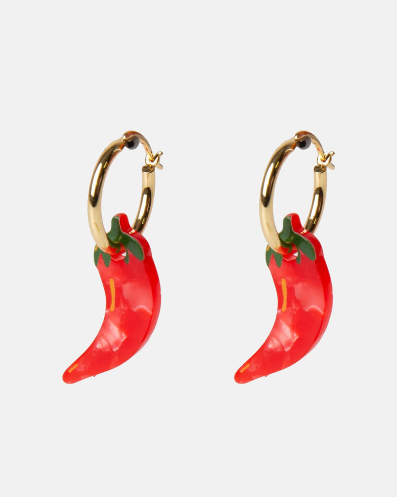 whimsical hoop earrings chilli
