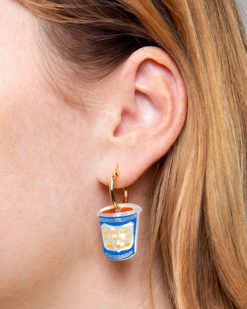 whimsical hoop earrings happy to serve