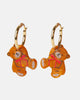 whimsical hoop earrings teddy bear