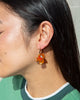 whimsical hoop earrings teddy bear