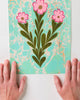 Ebru Flower Print, 9 x 12, no. 14