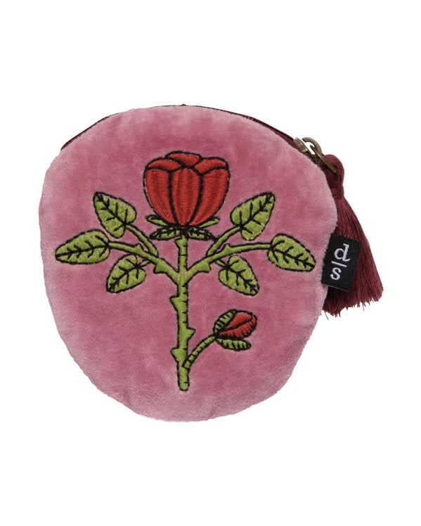 rose briar beaded coin purse 