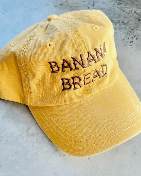 Foodie Embroidered Baseball Cap banana bread