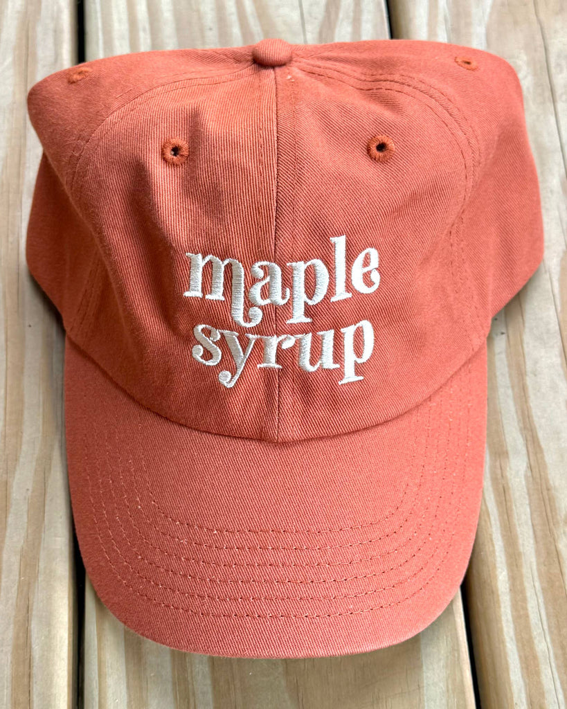 Foodie Embroidered Baseball Cap maple syrup