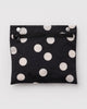 everyday cloud bag in black and cream polka dot
