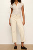 lacey polo top with a half button front and classic collar 