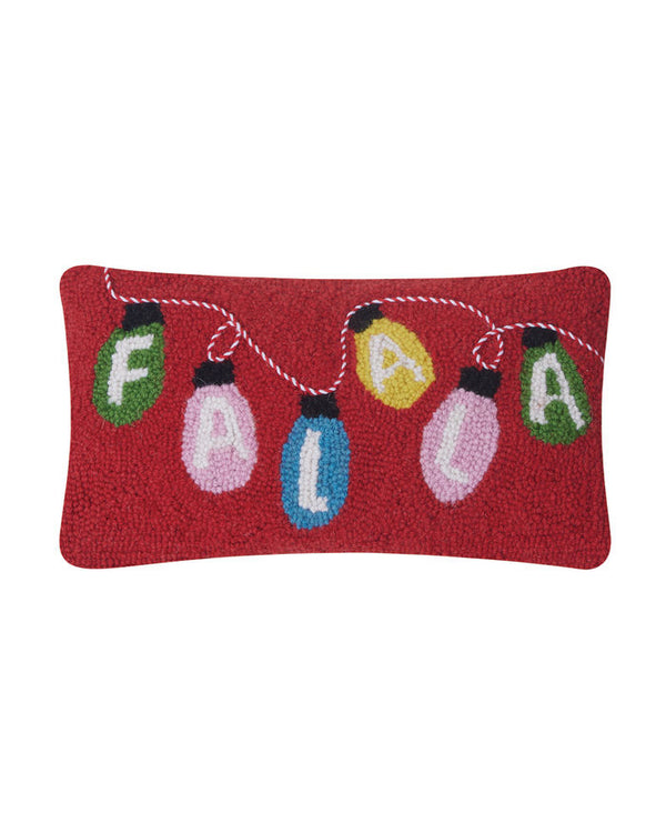 Fa La La Lights Hooked Pillow