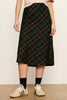 forest green plaid slip skirt