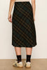 forest green plaid slip skirt