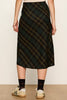 forest green plaid slip skirt