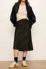 forest green plaid slip skirt