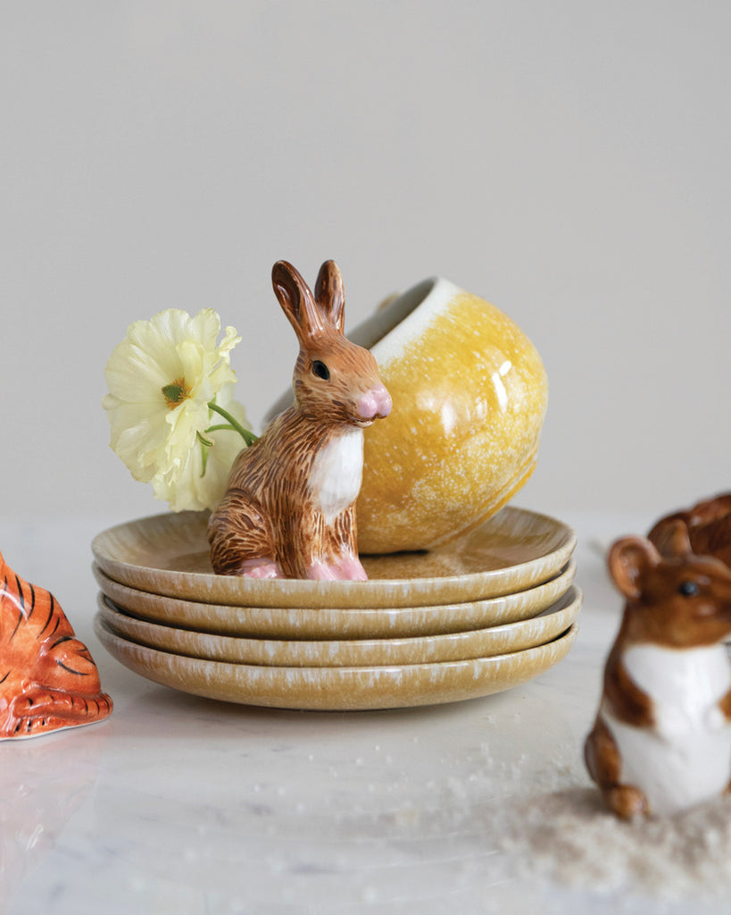 ceramic vase in the shape of a brown rabbit