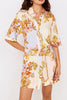 mini shirt dress with feminine colorblocked floral print from minkpink