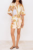mini shirt dress with feminine colorblocked floral print from minkpink