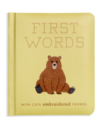 First Words with Cute Embroidered Friends Board Book