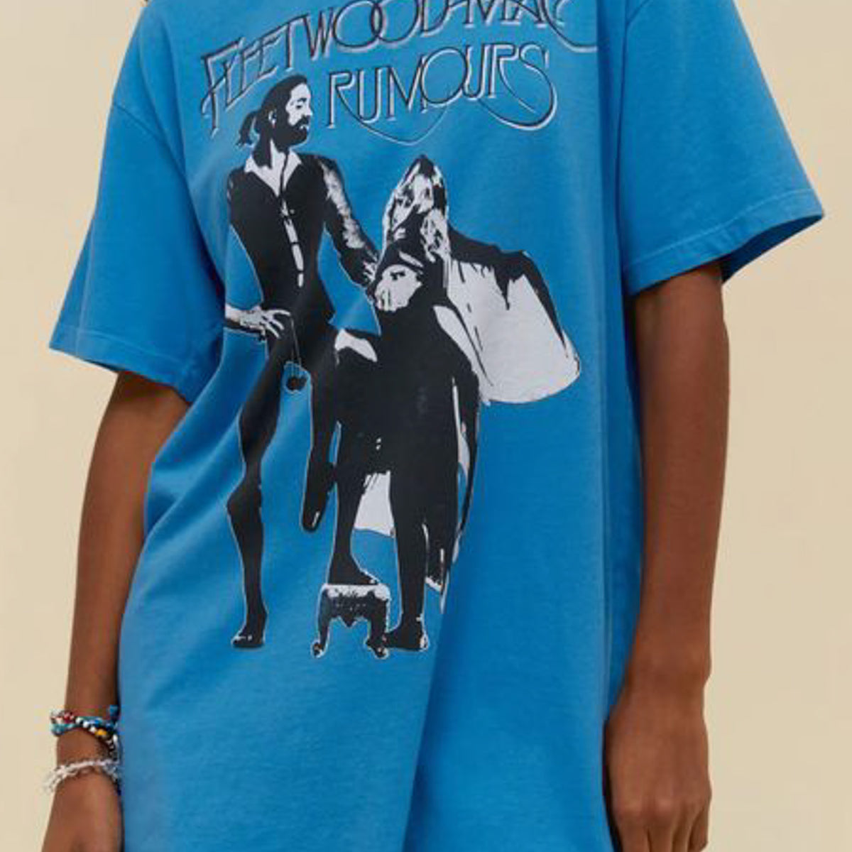 fleetwood mac t shirt dress Plus Size - Fleetwood Mac Split Tunic Tee - Cotton Vintage Black