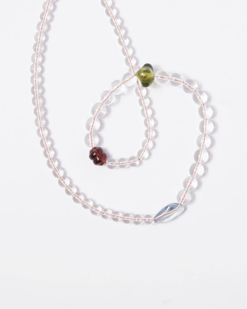 Sapphire, Olive, and Mocha Floating Form Necklace