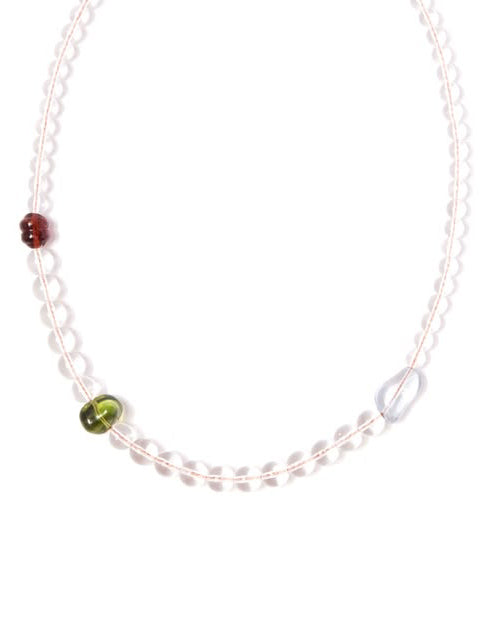 Sapphire, Olive, and Mocha Floating Form Necklace