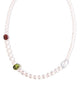 Sapphire, Olive, and Mocha Floating Form Necklace