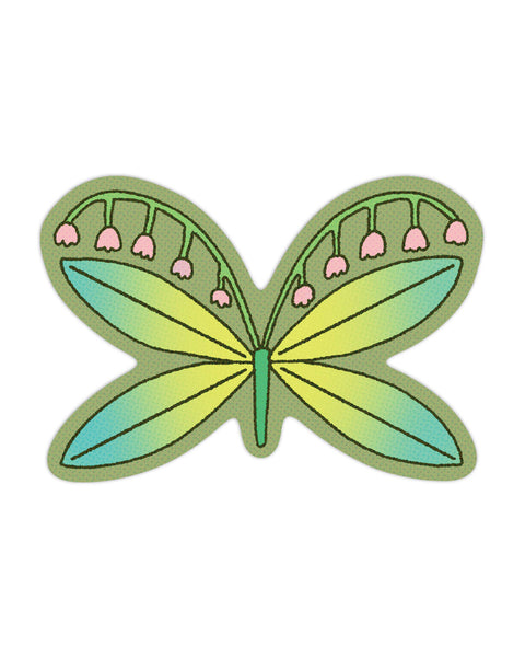 flower butterfly vinyl sticker
