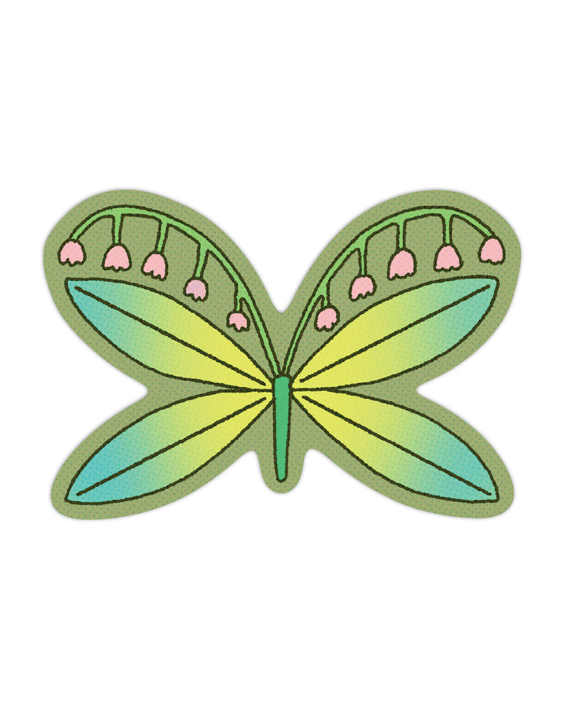 flower butterfly vinyl sticker