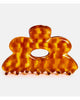 flower hair claw in honey checker