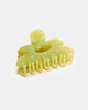 flower hair claw in jade swirl