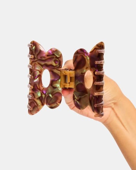 flower hair claw in purple haze