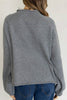 heather grey sweater with a knit fox graphic