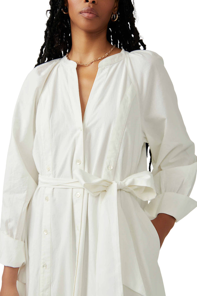 free people white shirt dress Free people Nova dress. White shirt dress. Puff ball