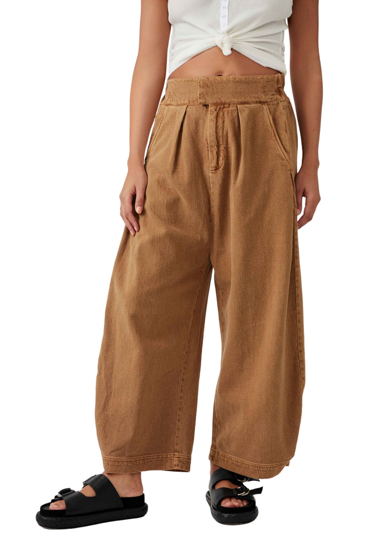 Cool Harbor Wide Leg Pants in Camel // Free People *XS-L