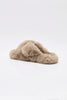 free people soft faux fur slippers in mink
