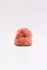 free people soft faux fur slippers in papaya pink