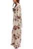 silky pajama set from free people in an ivory floral pattern