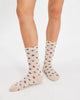 floral jacquard trouser socks from free people in ivory