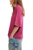 free people easy and oversized tee in bold berry purple