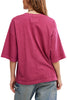 free people easy and oversized tee in bold berry purple