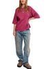 free people easy and oversized tee in bold berry purple