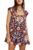 free people mini dress in a colorful paisley printed pattern