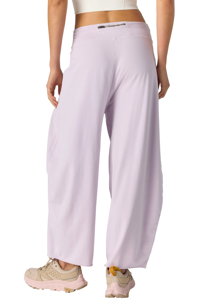 free people barrel leg pull on pants in pale lilac